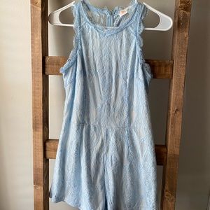 Blue Lace Romper
